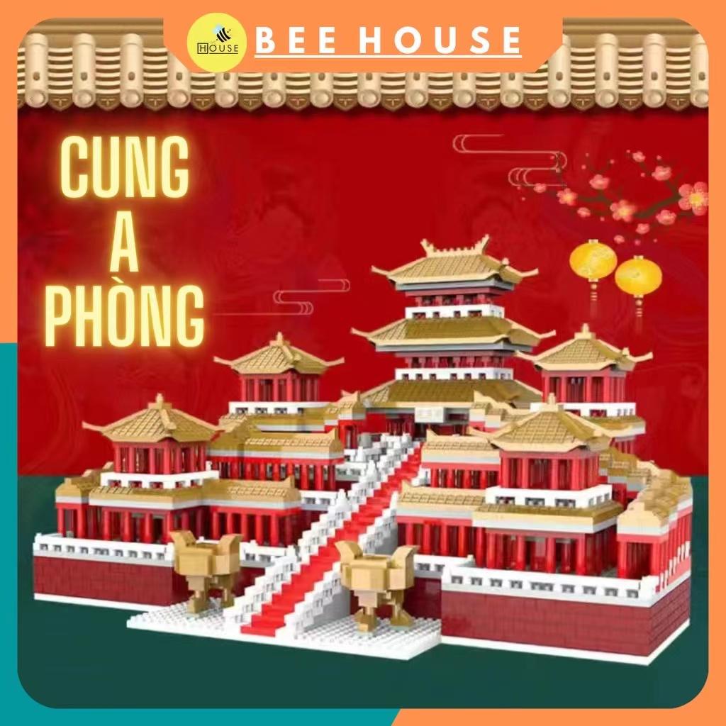 Mô hình kiến trúc kỳ quan thế giới Cung A Phòng decor cung afang đồ chơi lắp ghép cung điện lâu đài xếp hình taj mahal