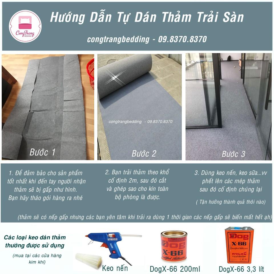 Thảm chụp ảnh, trải sàn sự kiện một màu đế mỏng chống cháy - Khổ ngang 2 mét