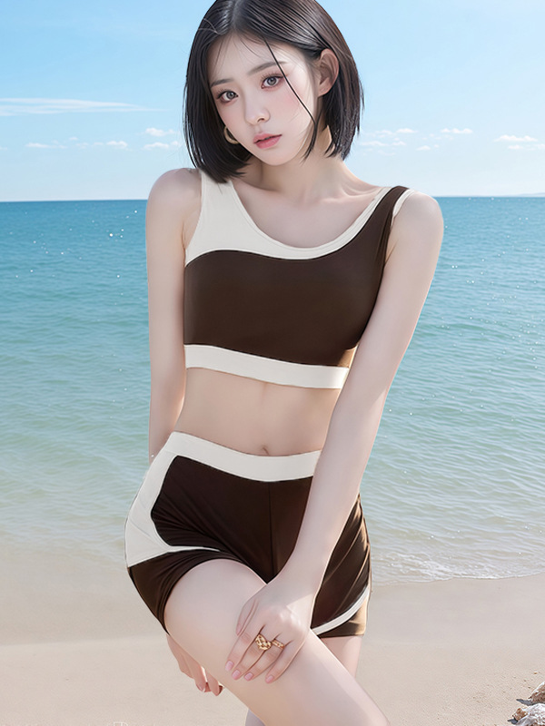 Set đồ bơi nữ 3 món phong cách thể thao mới