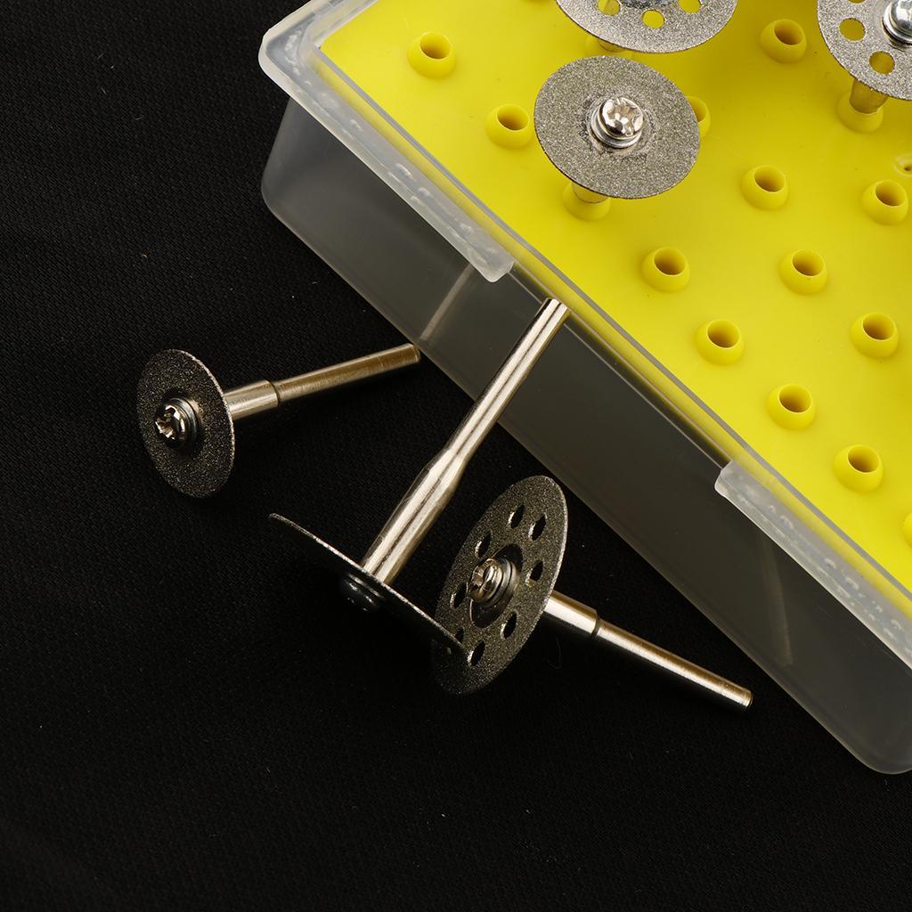 Diamond Coated Cutting Wheels Saw Blades Disc Rotary Tool Kit Handle 3.17mm