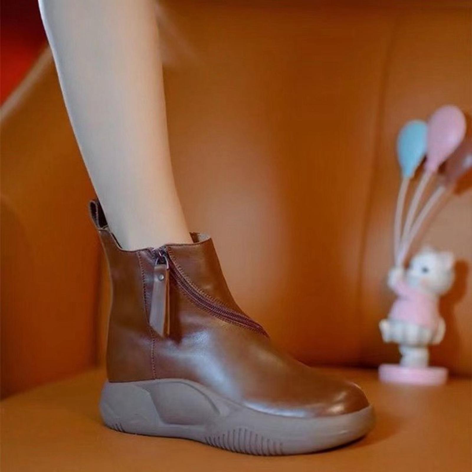 Fashion Autumn Short Boots Women Shoes with Zipper Ankle Boots for Women Girls Birthday Gifts