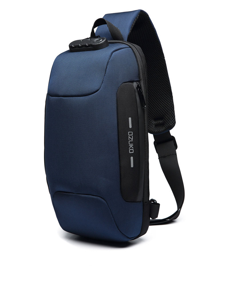 Túi đeo ngực,đeo chéo nam tích hợp sẵn công nghệ khóa chống trộm cao cấp phong cách châu âu - OZ9223