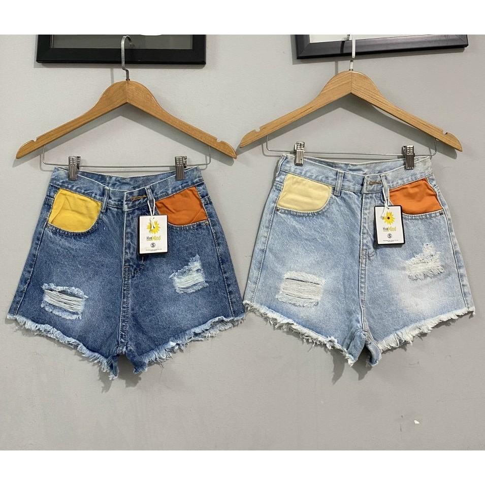 Quần short jean nữ MURADFASHION NT005, quần bò ngắn nữ xanh rách cá tính đẹp cao cấp 2021