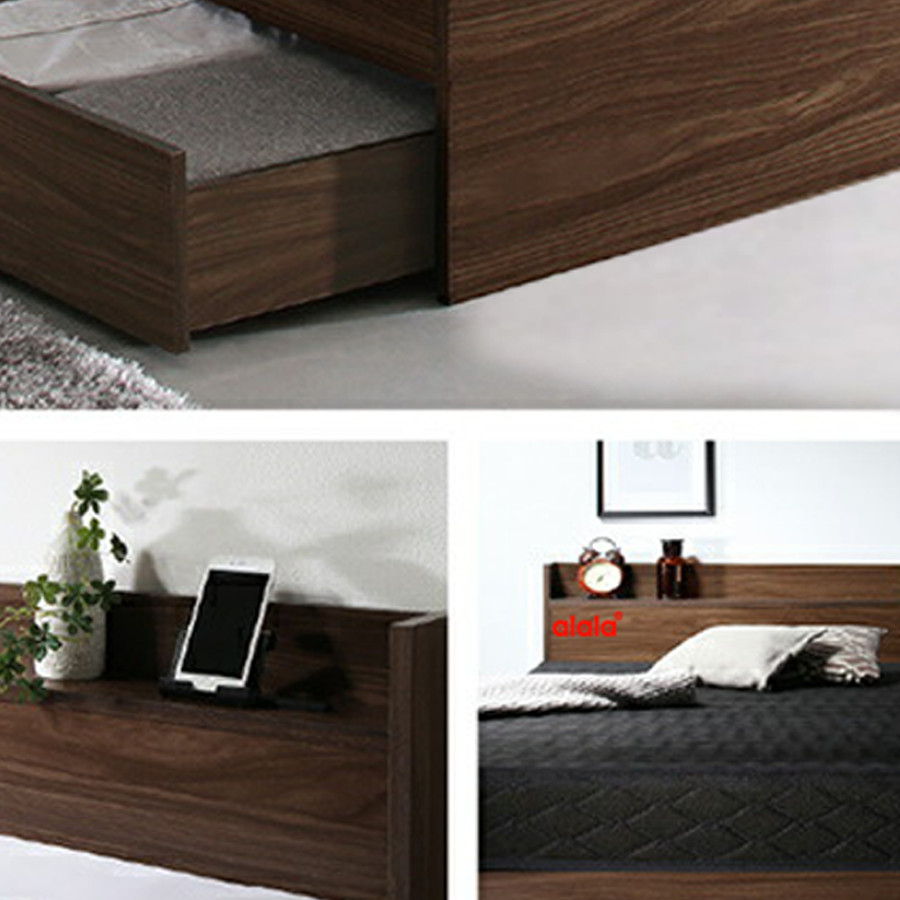 Giường ngủ ALALA (1m2x2m) gỗ HMR chống nước - www.ALALA.vn® - Za.lo: 0939.622220