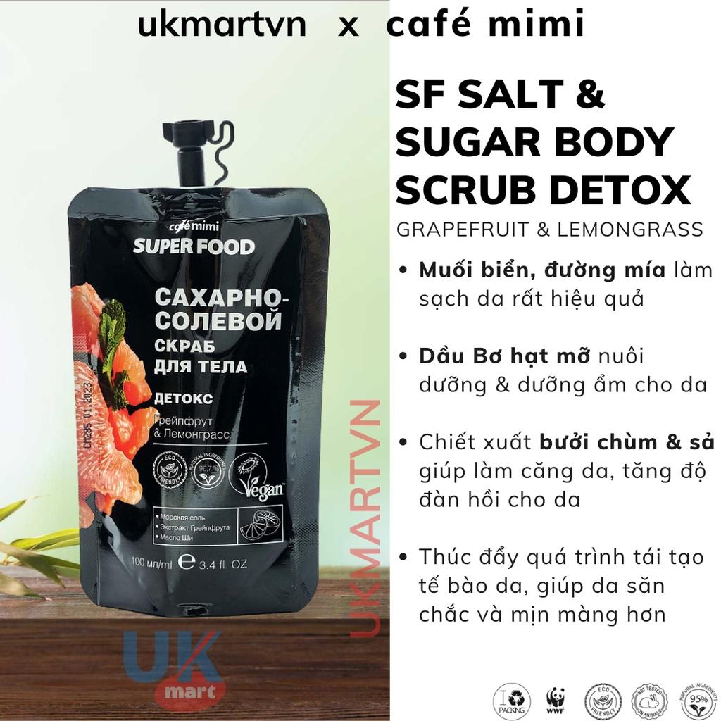 Muối Tẩy Tế Bào Chết Sáng Mịn Toàn Thân CAFÉ MIMI Detox 100ml