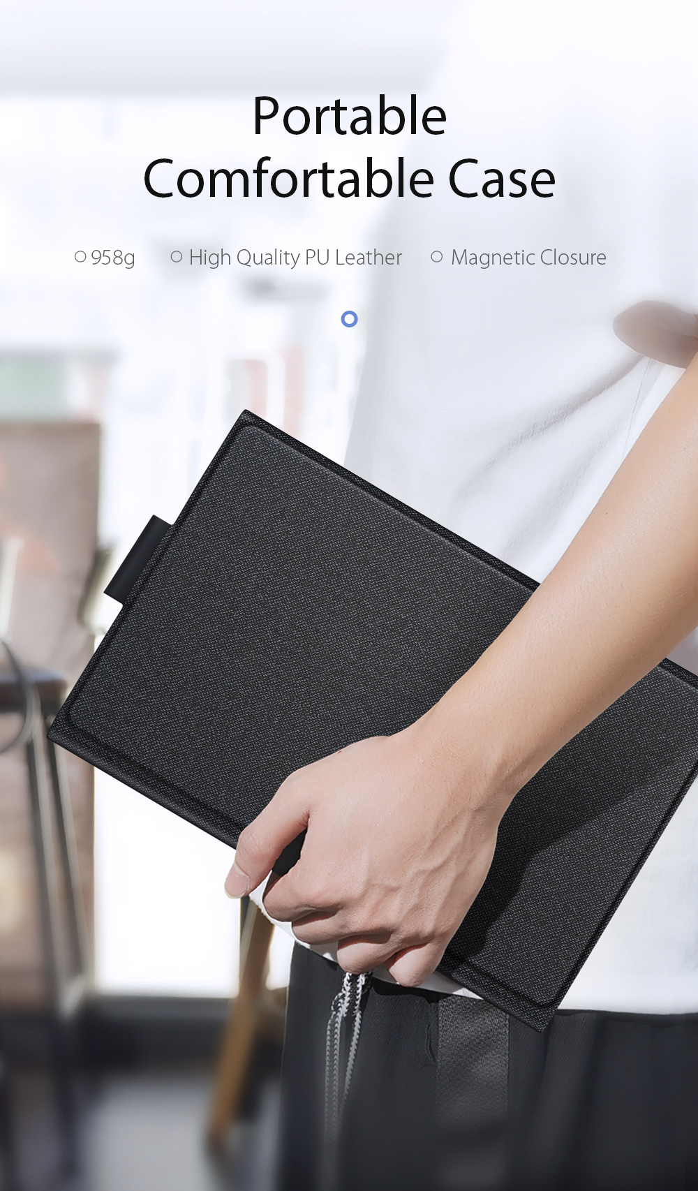 Bao Da Samsung Galaxy Tab S7 Fe Kèm Bàn Phím Có Bàn Di Chuột TouchPad Hiệu Dux Ducis-Hàng Chính Hãng