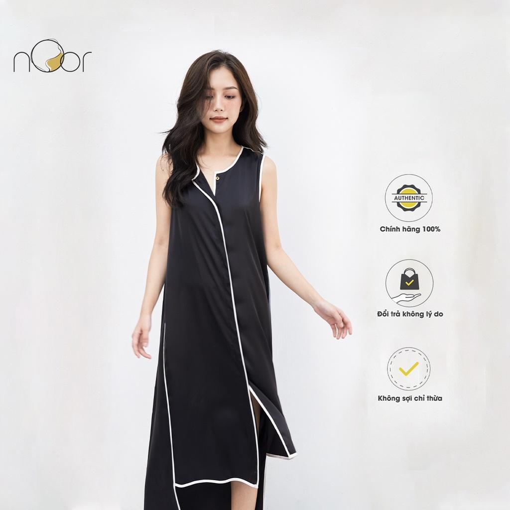Váy Ngủ Nữ Cộc Tay Lụa Cao Cấp Mềm Mịn, Thoáng Mát Geranium thương hiệu nOor - NV529
