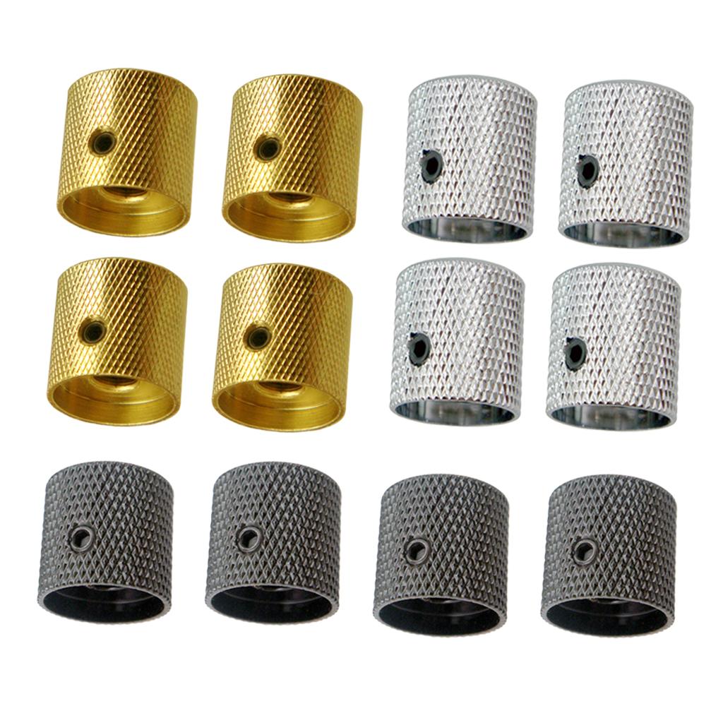 4x Guitar Volume Tone Knobs Gold for Electric Guitar/Bass Replacement Parts