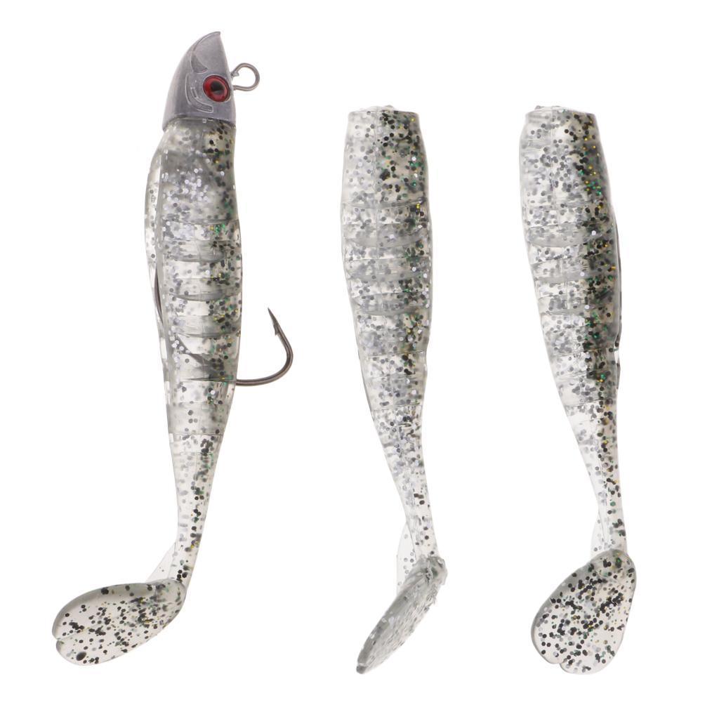 Lead Jig Head Bait Lure Artificial Soft Lure Bait Crankbait with Barbed Hook