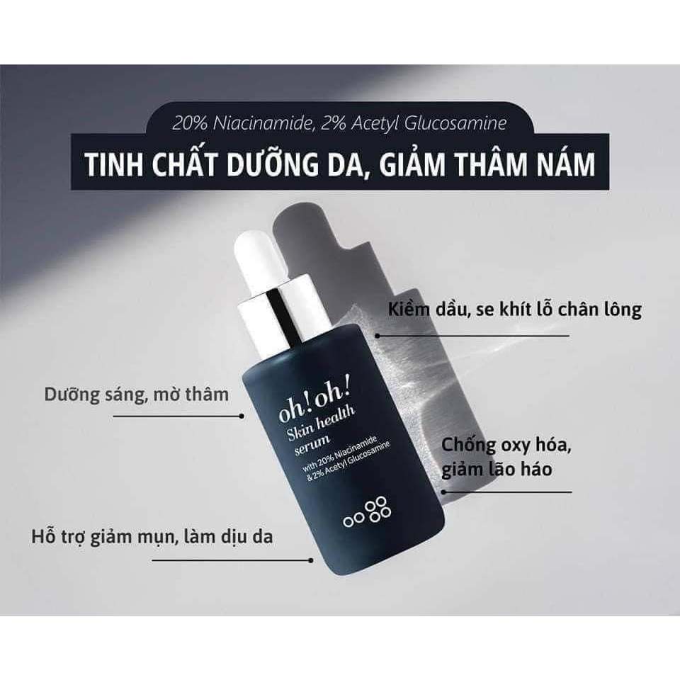Serum Dưỡng Sáng Da, Giảm Thâm Nám Oh!Oh! Skin Health Serum Niacinamide 20% 30ml