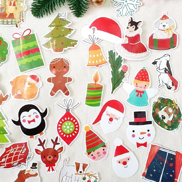 Bộ 50 Sticker Die-Cut Giáng Sinh - Vinacraft (Mẫu Sản Phẩm Giao Ngẫu Nhiên)