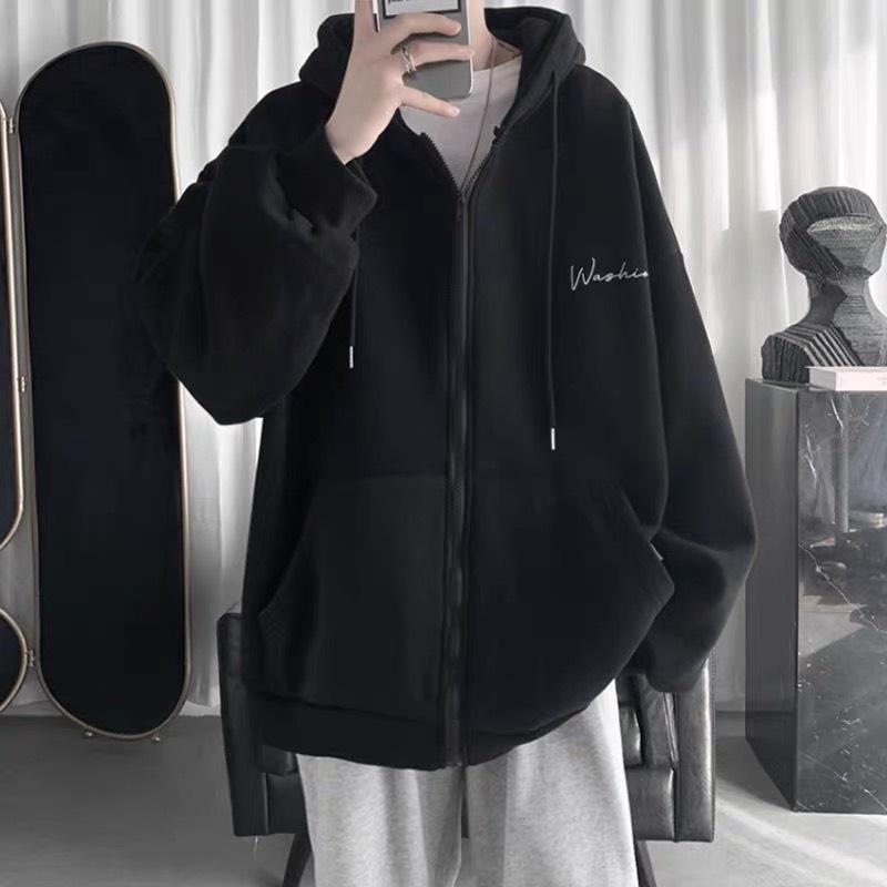 ÁO KHOÁC NỈ HOODIE DÂY KÉO CÓ NÓN TRÙM ĐẦU CHỮ KÝ SIÊU HOT