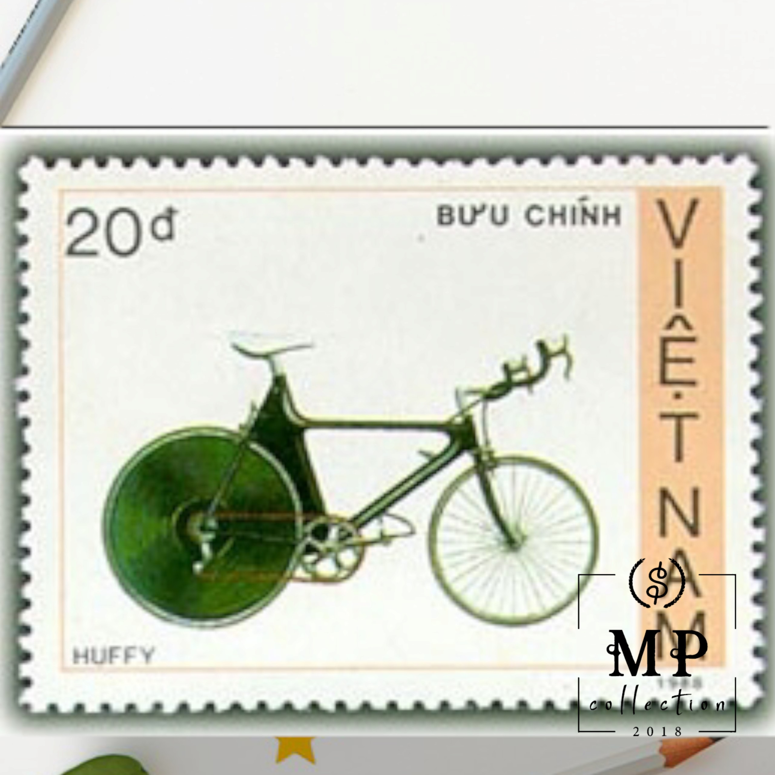 Tem sưu tập MS 566 Tem CTO Việt Nam Xe đạp 1989