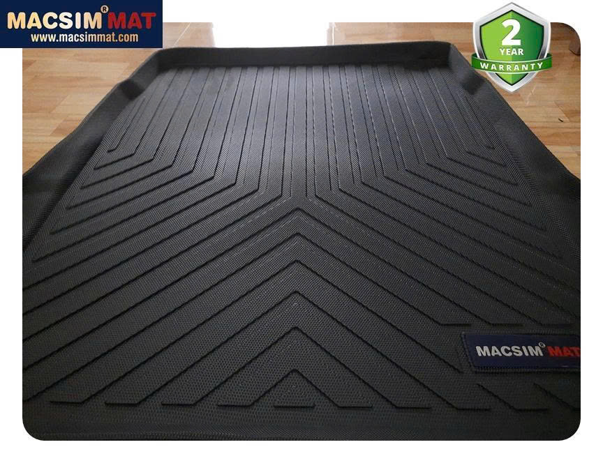 Thảm lót cốp ô tô Mercedes S Class S400L/S320L (2014-2020) MACSIM màu đen (D0021) – TPV cao cấp, chuẩn form, dễ vệ sinh (mã 05)