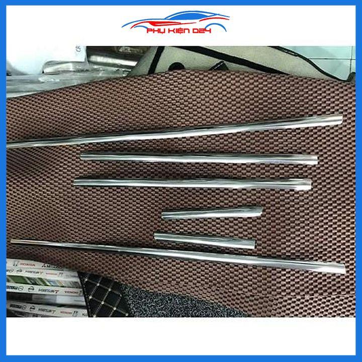 Nẹp viền chân kính inox Getz loại 6 chi tiết chống trầy trang trí xe ô tô