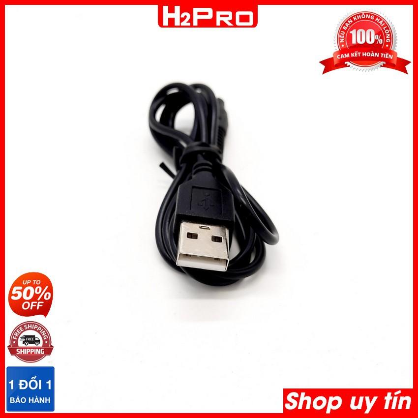 Dây sạc đèn pin 2 chấu, jack nguồn USB, dây sạc đèn pin giá rẻ dài 1m