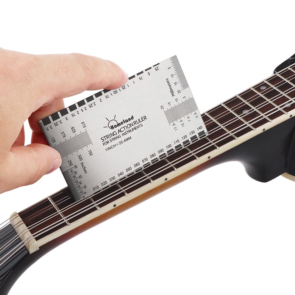 String Action Ruler Gauge Electric Guitar Luthier Tool