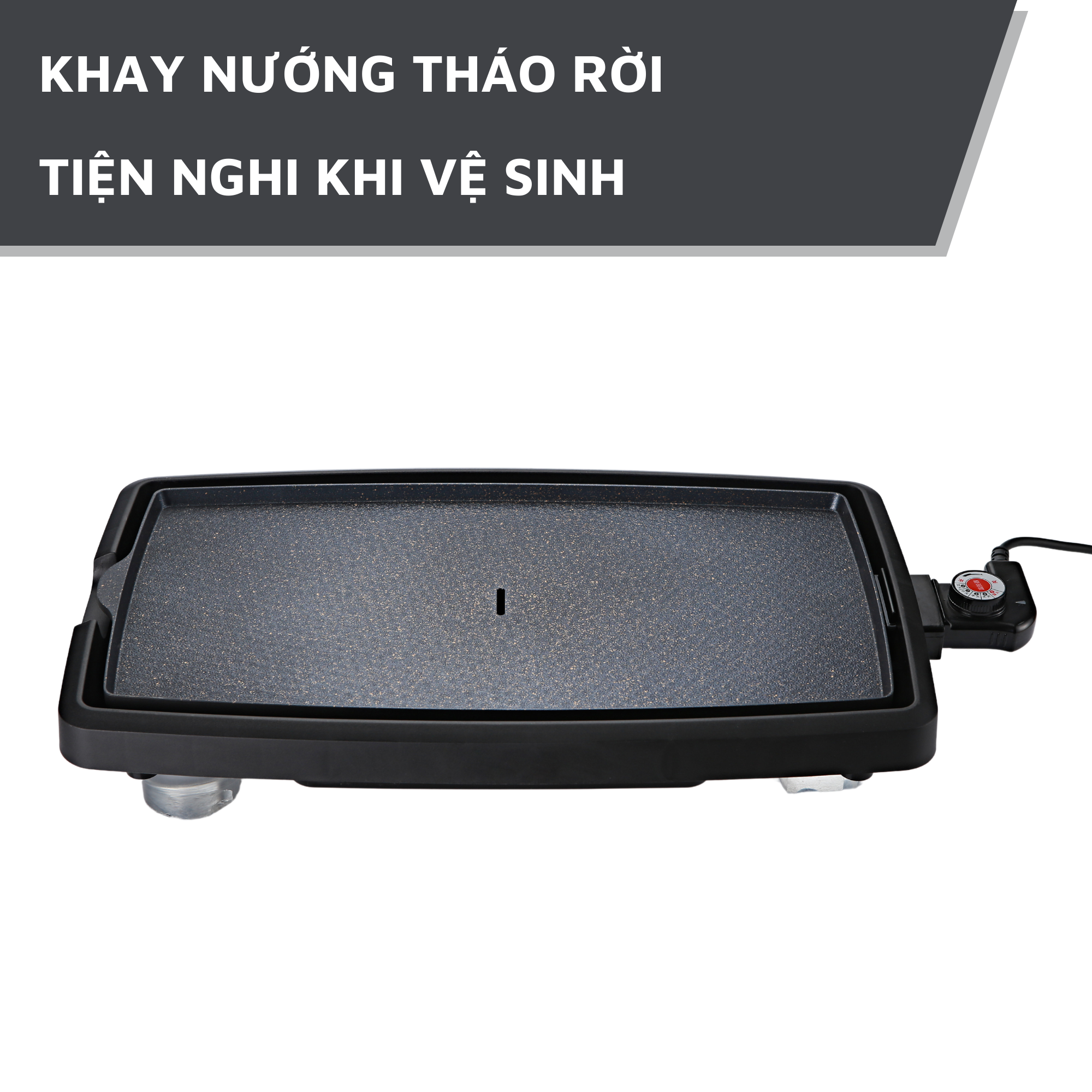 Bếp nướng điện không khói LEBENLANG LBDD5656, công suất 1800W, khay tháo rời tiện nghi vệ sinh - hàng chính hãng