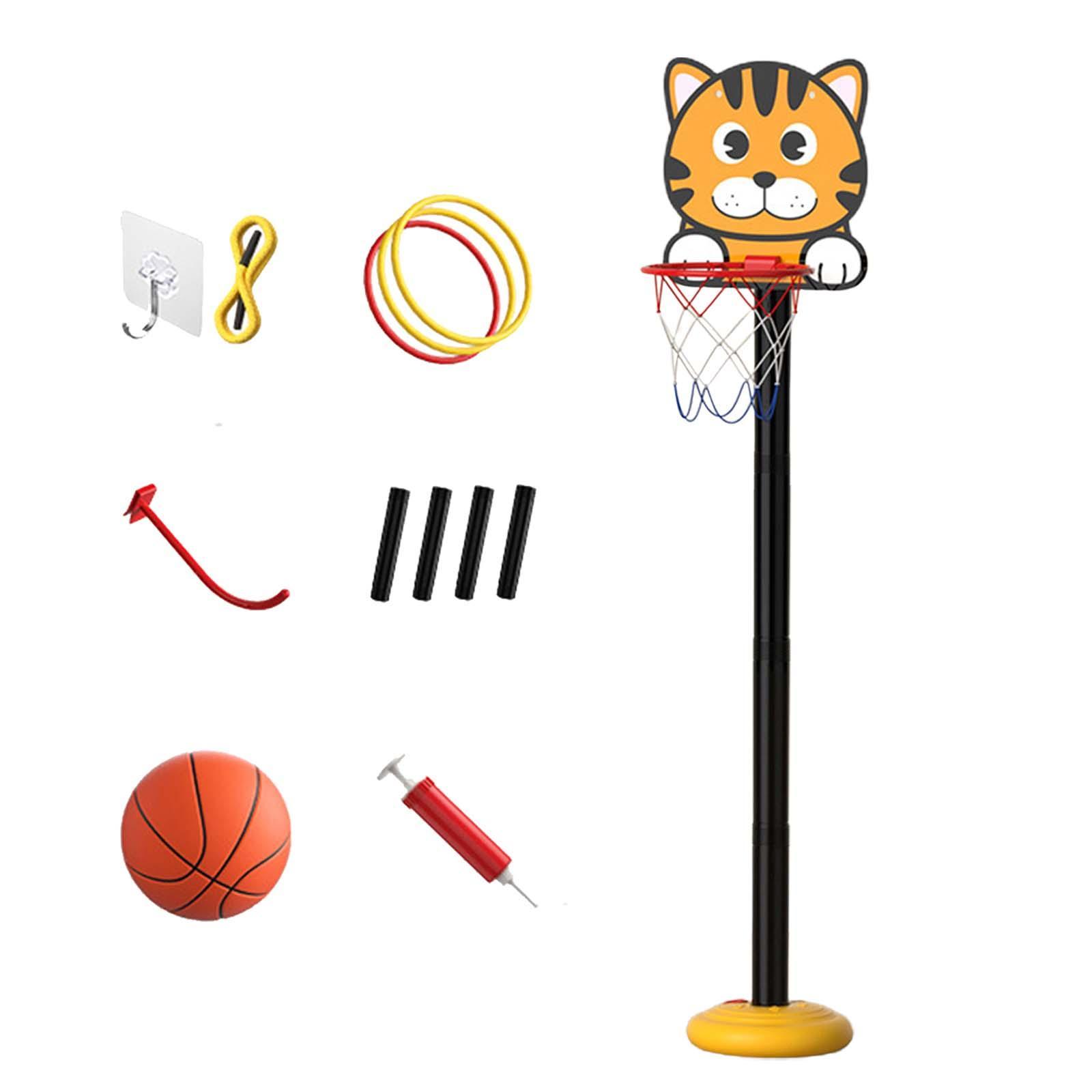 Mini Basketball Hoop with Balls Kids Basketball Hoop Set Cartoon Multifunction Indoor Outdoor Foldable Basketball Hoop Set for Children