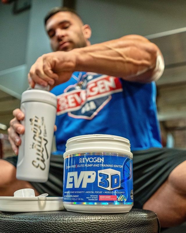 Evogen EVP-3D, Pre-Workout Hỗ Trợ Tập Trung Năng Lượng Trước Tập, Sức Mạnh &amp; Sức Bền, Không Caffeine, Không Gây Mất Ngủ, Hộp 40 Lần Dùng