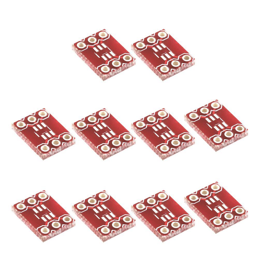 7-9pack Set of 10 0.95mm SOT23 TO DIP PCB Experiment Convertor Board 6 pin Red