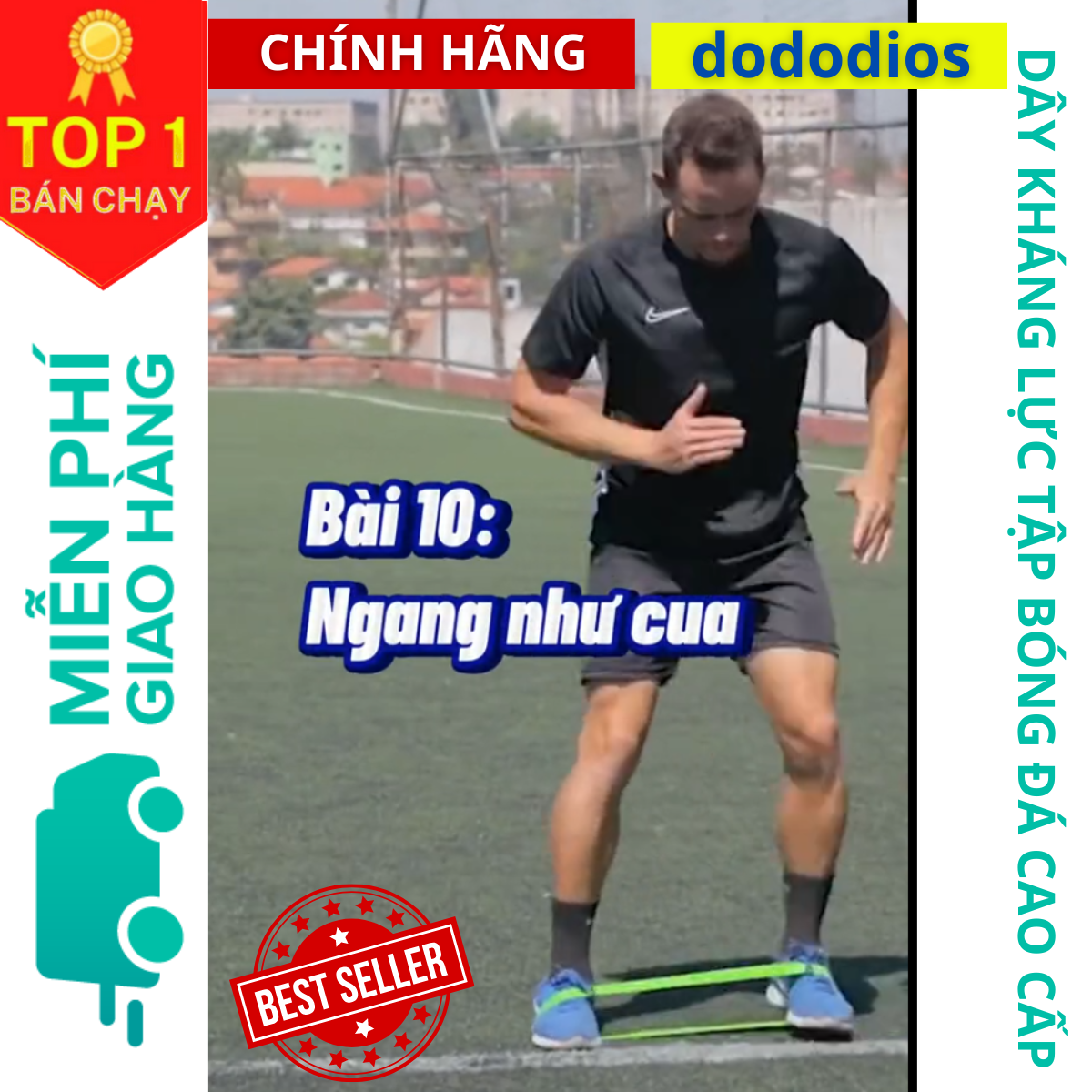 Dây Mini Band Dây Cao Su Kháng Lực DoDoDios Tập Chân Mông Đá Bóng