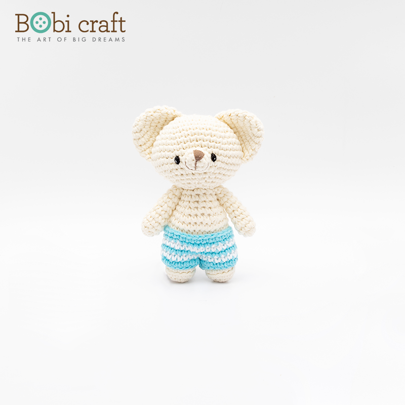 Thú bông len Bobicraft - Gấu Bobbie Nhí - Đồ bơi - Đồ chơi an toàn Quà tặng bé