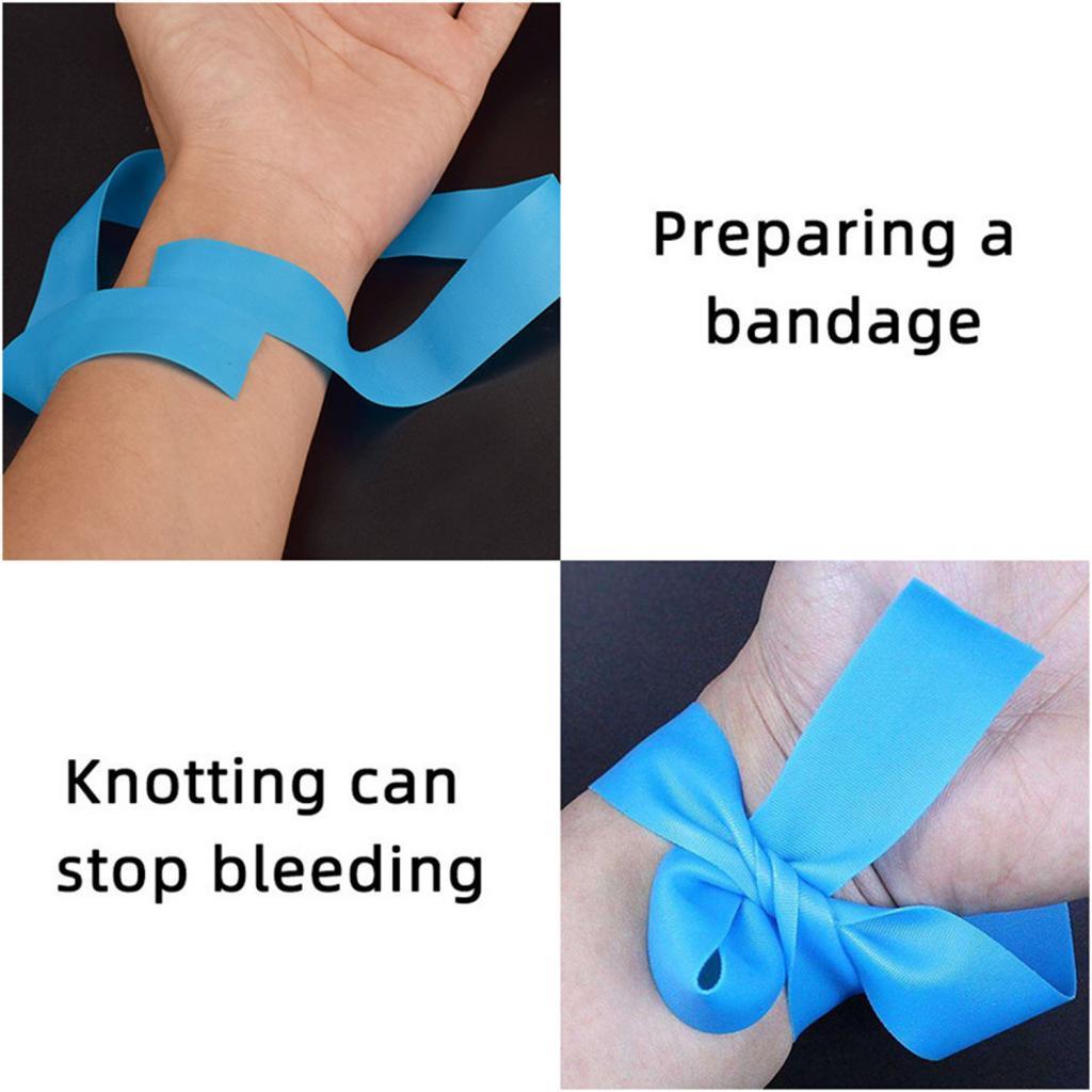 Of 10 1'' Paramedic Rubber Tourniquet Kit for Outdoor Hiking