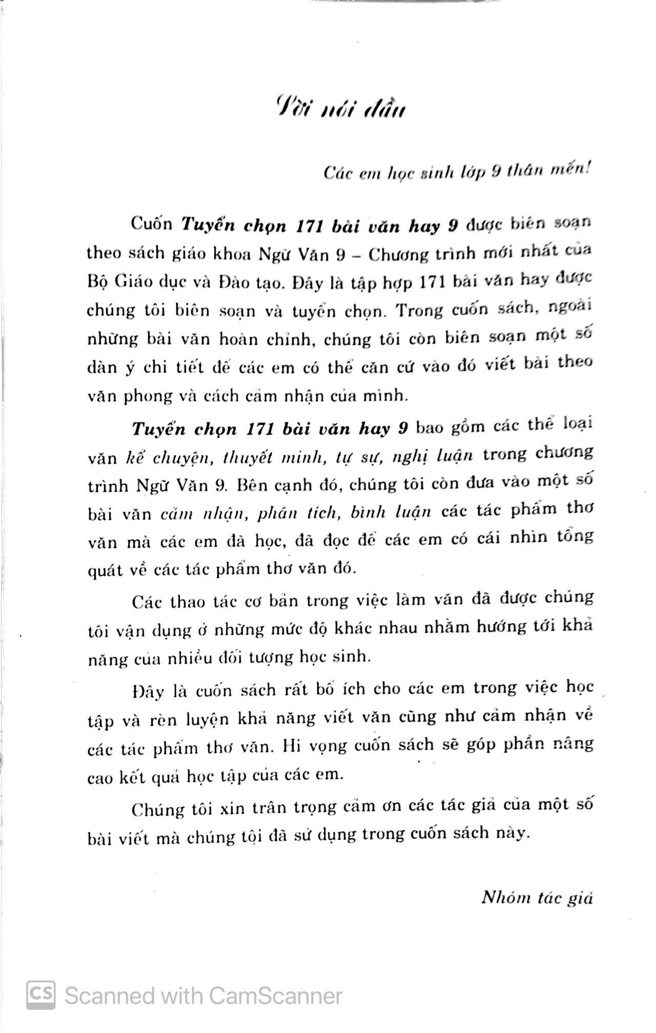 171 Bài Văn Hay Lớp 9 - Tái Bản