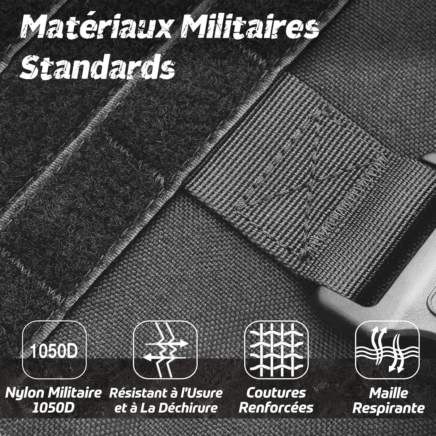 Chó khai thác chiến thuật m đen m, nhẫn áo cho chó làm việc quân sự, chó khai thác quân sự chó, với phích cắm dây đeo để đi bộ và săn bắn