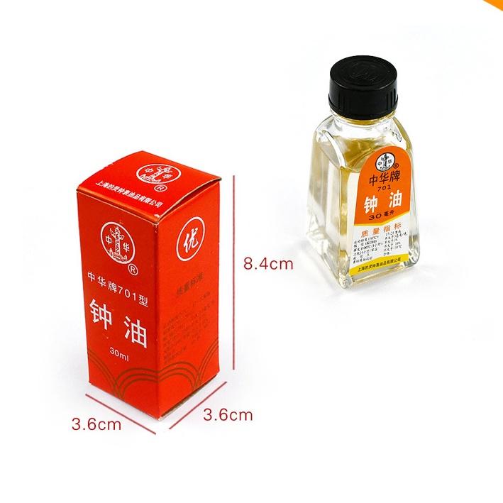 Dầu tra bảo dưỡng đồng hồ, dầu bôi trơn máy 701- 30ml