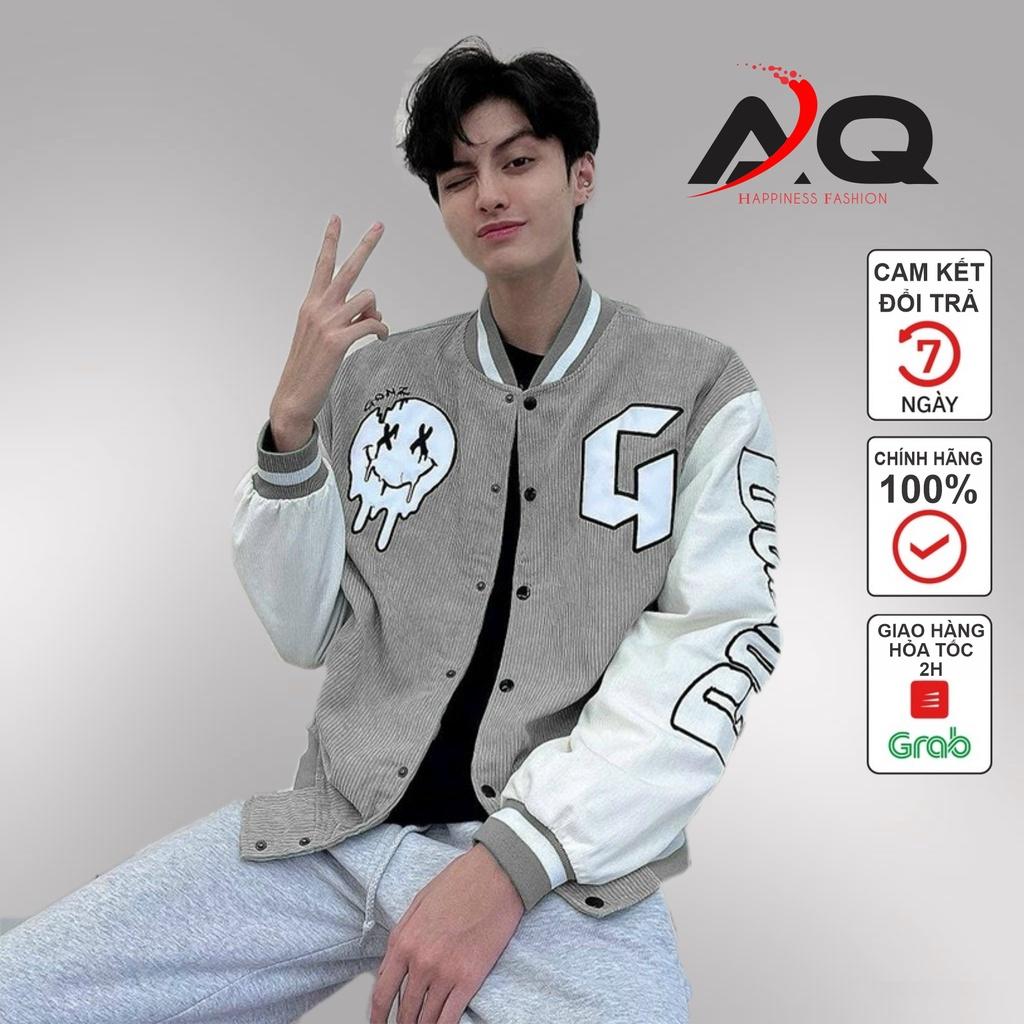 Áo Varsity Jacket áo bomber chất nhung tăm nỉ nam nữ khoác ngoài dày dặn form rộng unisex - NHUH20