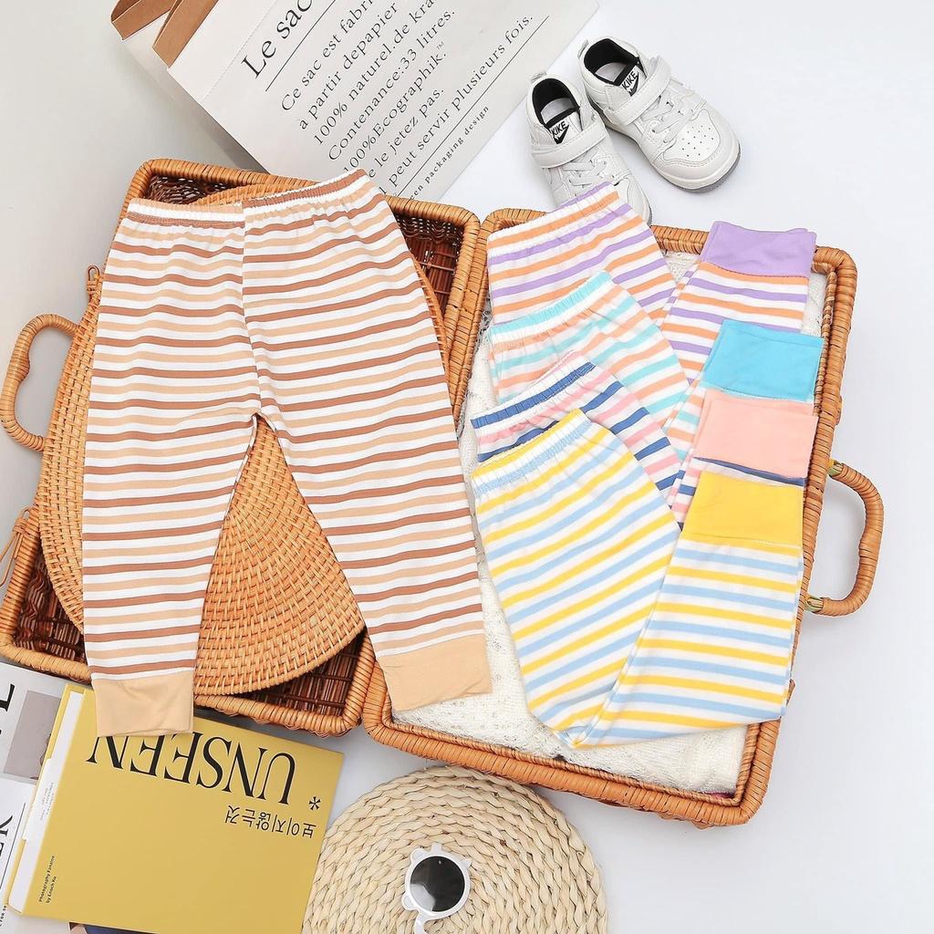 Bộ dài sọc ngang phối bo cho bé gái, bé trai