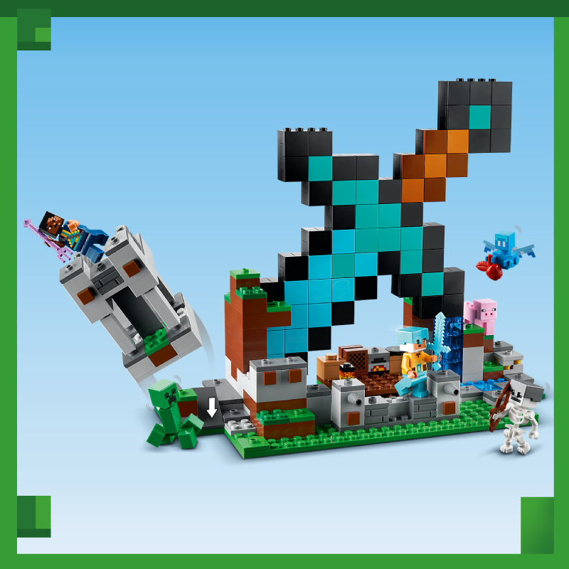 Đồ Chơi Lắp Ráp LEGO Minecraft Tiền Đồn Cất Giữ Kiếm Kim Cương 21244 (427 chi tiết)