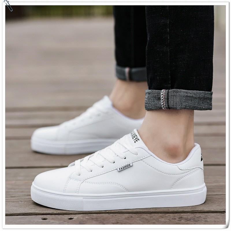 Giày Thể Thao Sneaker Da Nam G14 DA ( TRẮNG ) Mẫu mới Hot Trend phong cách Korea