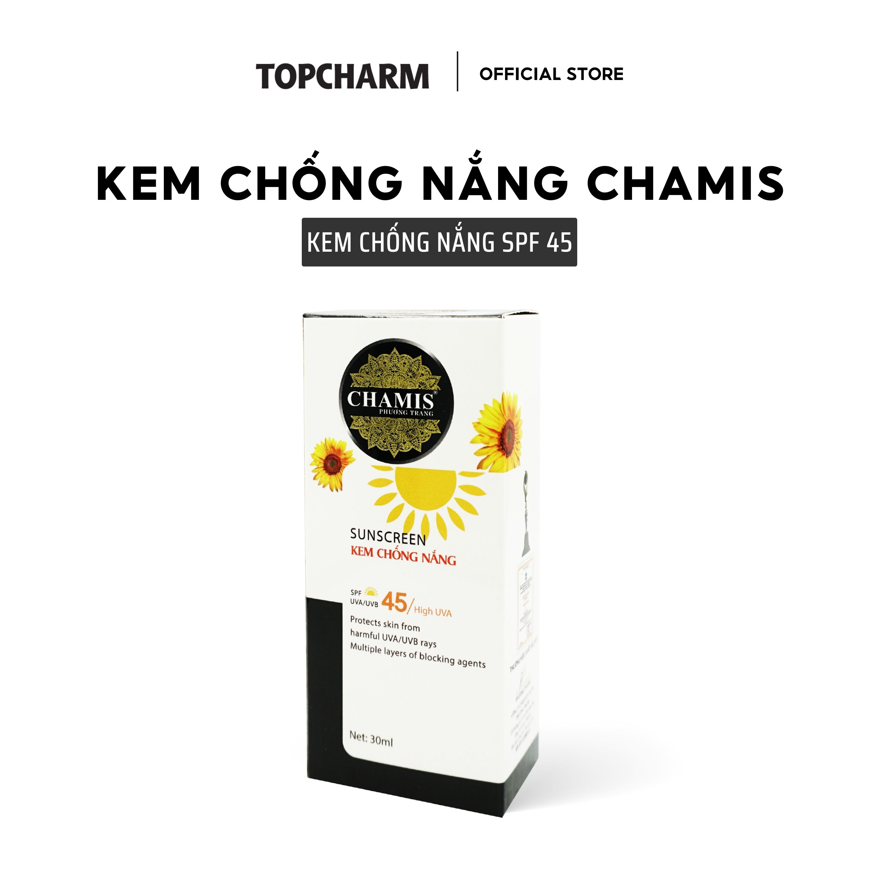 Kem chống nắng bảo vệ da khỏi tác hại của tia UV - CHAMIS