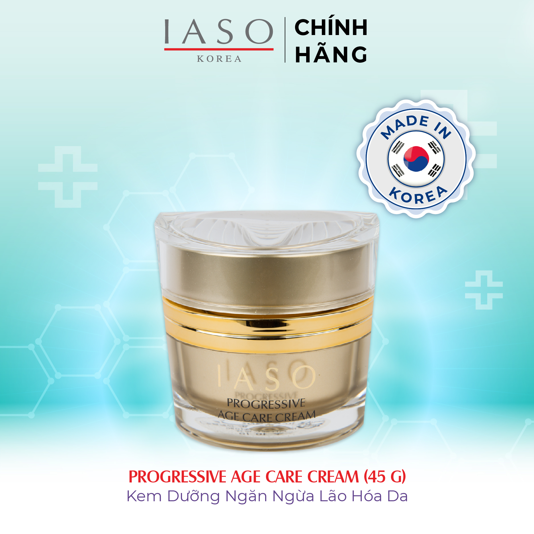 I20 Kem dưỡng da ngăn ngừa lão hóa IASO Progressive Age Care Cream 45g