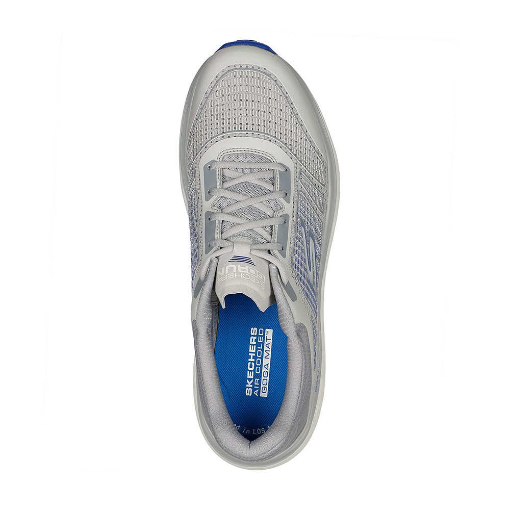 Skechers Nam Giày Thể Thao Chạy Bộ Tập Gym, Thường Ngày, Đi Học, Đi Làm Max Cushioning Delta Spectral Running Air-Cooled Goga Mat Anti-Slip, Goodyear Rubber, Goodyear Anti-Slip, Max Cushioning, Ortholite, Ultra Go - 220357-GYBL