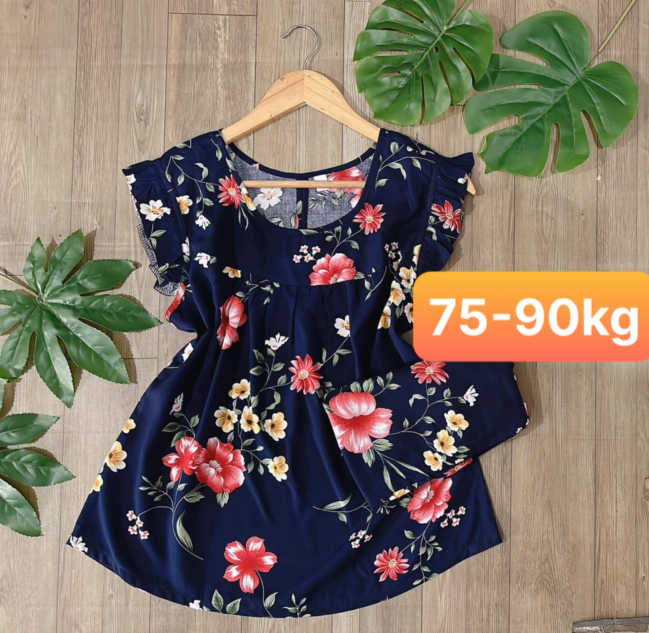 [HCM] (75-90kg) Đồ bộ bigsize lửng chất liệu tole - lanh. hoa- gấu - tim - thổ cẩm - thỏ - cún/chó - hoạt hình - ngôi sao - chuột mickey -chấm bi. botolelung1bigsize90kg
