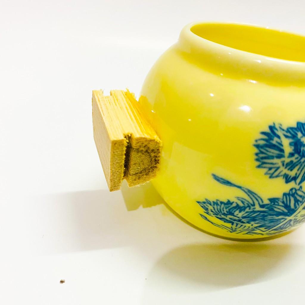 Cóng chào mào chất liệu gốm sứ họa tiết siêu đẹp - Combo 3 cóng sứ chào mào, chim họa mi