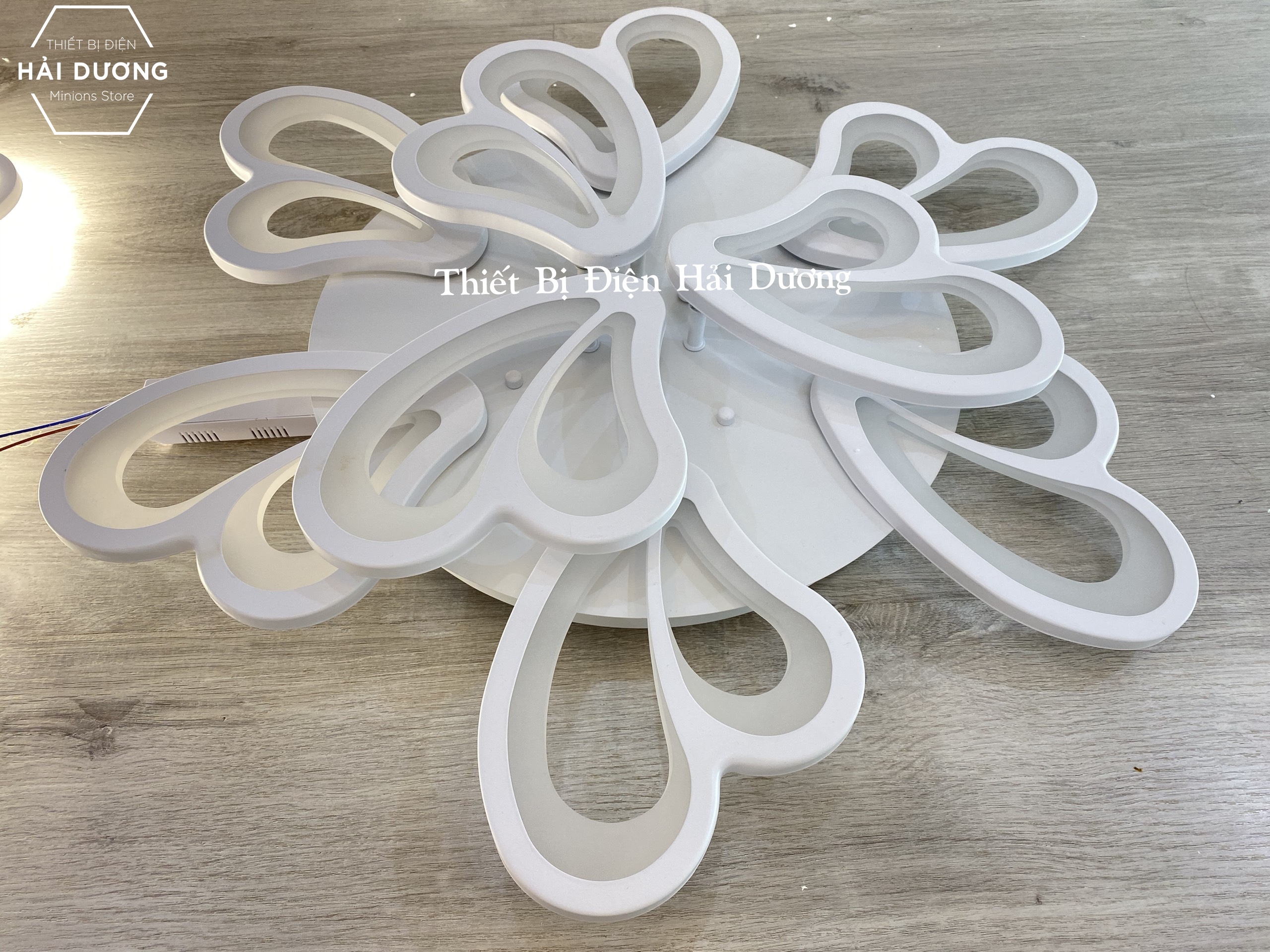 Đèn Ốp Trần Decor 9 Cánh Bướm NT020 - 3 Chế Độ Ánh Sáng - Tăng Giảm Ánh Sáng - Điều Khiển Từ Xa - Kết Nối Điện Thoại