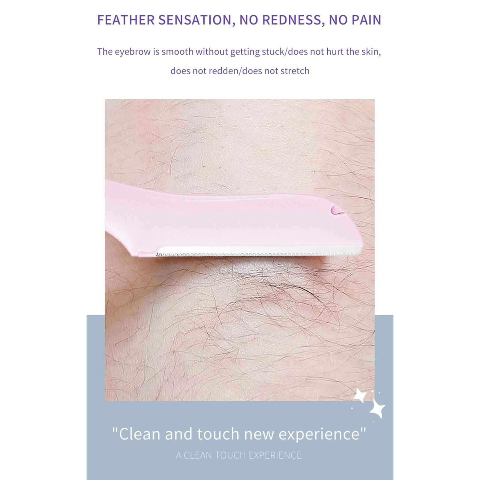 3Pcs Folding Eyebrow Handheld Makeup Tool Reusable Manual Detailing Smoothing Women Men Portable Facial Hair Remover for Legs Salon