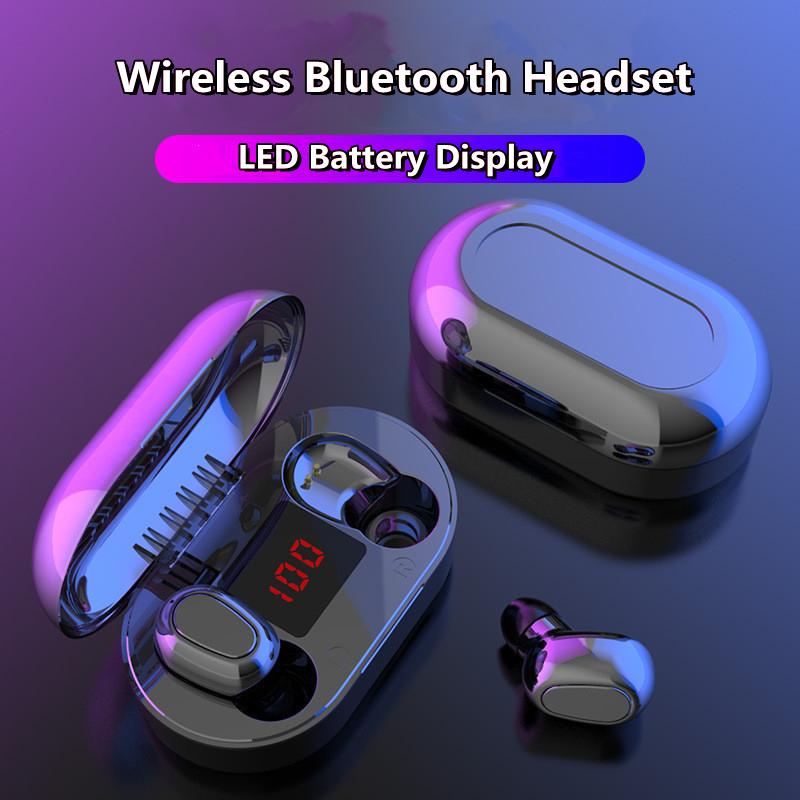 TWS Bluetooth Thông Minh Màn Hình Hiển Thị Kỹ Thuật Số HIFI Stereo-Tai Thể Thao Chống Nước Không Dây Tai Nghe Có Micro