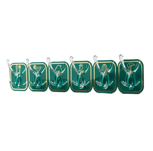 Set 6 Móc Treo Đồ Dán Tường Gấp Khúc Tự Dính Không Cần Khoan Dễ Dán, Dễ Sử Dụng GD763-6Khuc