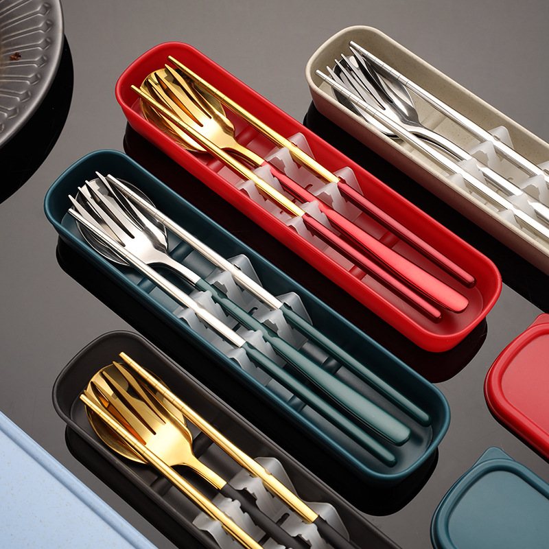 Combo Muỗng Nĩa Đũa Bộ 3 Món Inox 304 Bền Bỉ Không Gỉ, Thìa Đũa Dùng Cho Gia Đình Nhà Hàng Quán Ăn Sang Trọng