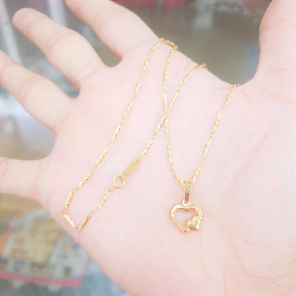 Dây Chuyền Trúc Trái Tim Nhỏ Titanium Cao Cấp-Dùng lâu dài tắm rửa thoải mái không đen