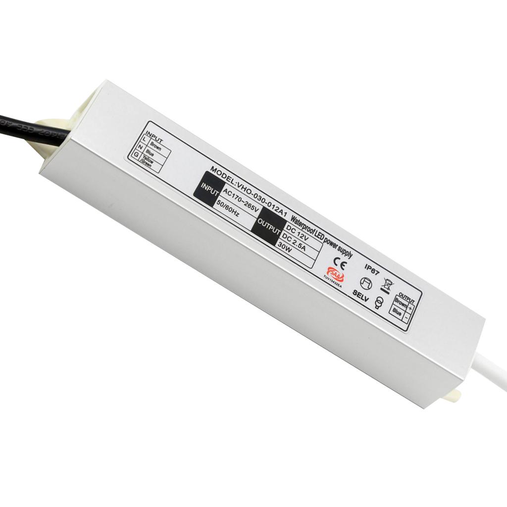 Led Ngoài Trời Máy Biến Áp, 30W Driver 12V DC Đầu Ra, IP67 Cấp Nguồn Đèn Led