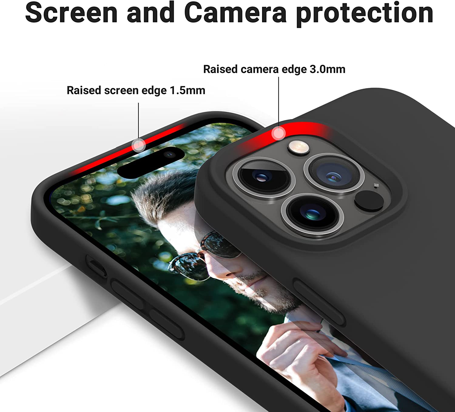 Ốp lưng silicon case cho iPhone 14 Pro Max (6.7 inch) siêu mỏng 0.3mm chống bám bẩn hiệu Memumi Liquid mặt lưng siêu mềm mịn, có gờ bảo vệ camera - hàng nhập khẩu