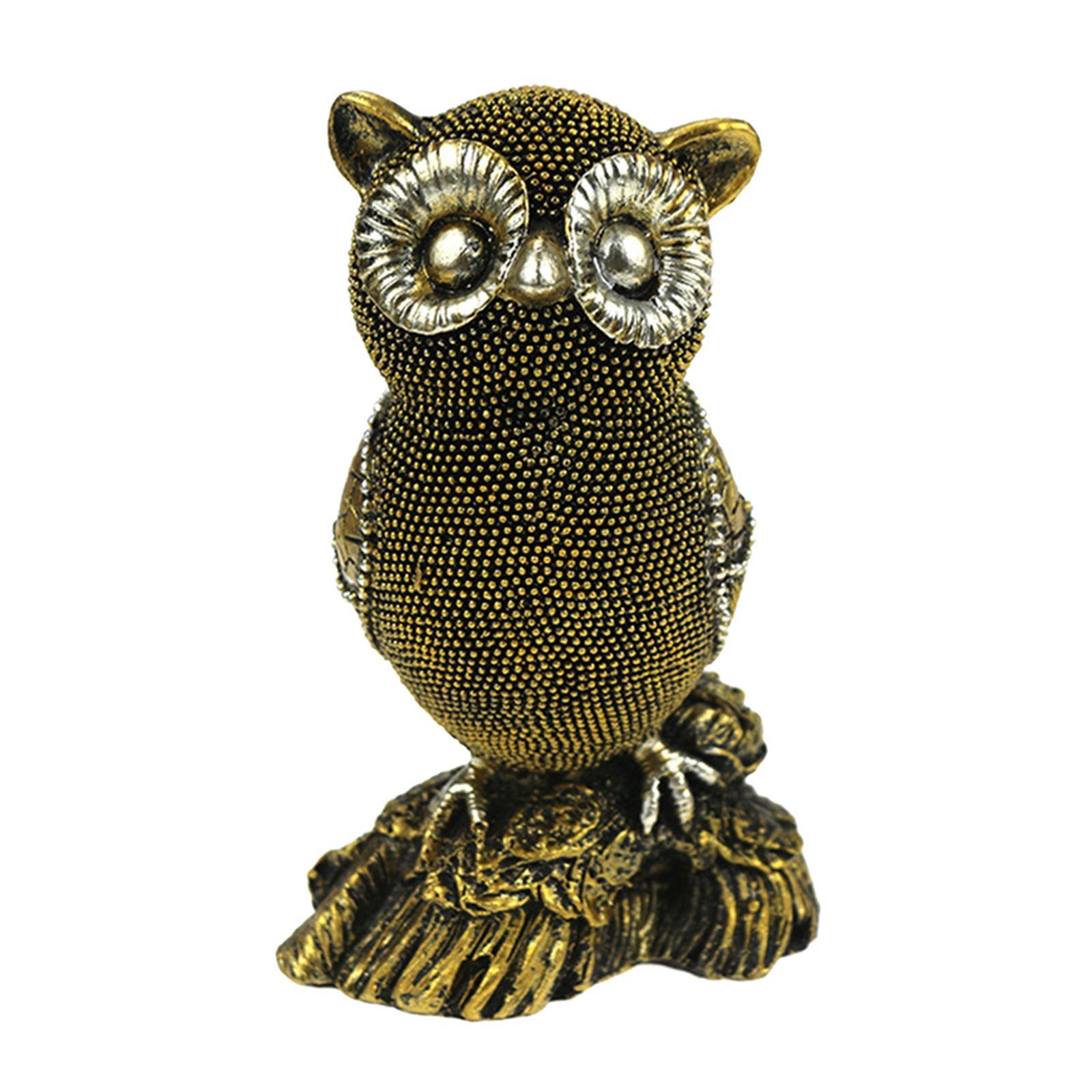 Owl Statue Ornaments Sculpture Animal Figurine for Living Room Birds Friend A