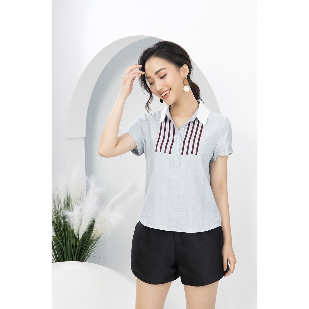 Áo sơ mi nữ công sở LUPERI LFSM1142 thiết kế sang chảnh, chất liệu Đũi Hàn mềm mát
